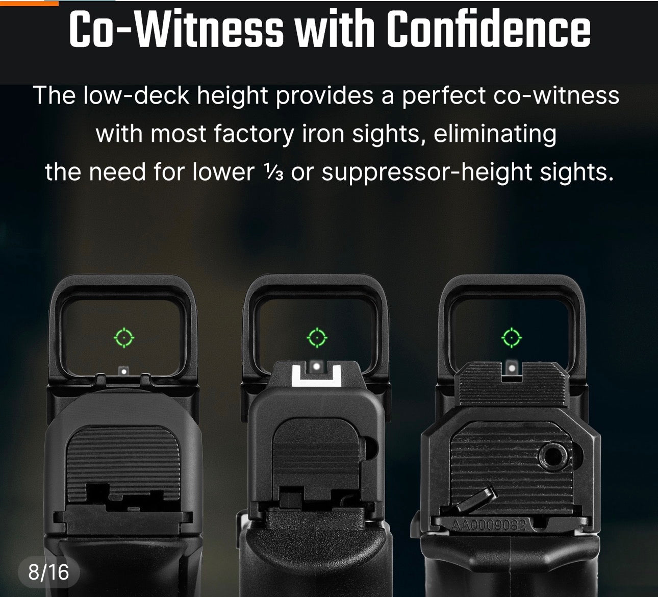 OSIGHT SE Green Dot multi reticle (not 6 MOA single dot)